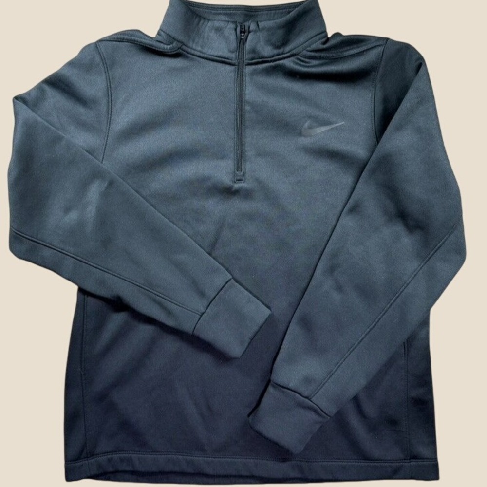 Nike 1/4 Zip Pullover Jacket Women XL Black Performance Athleisure Activewear